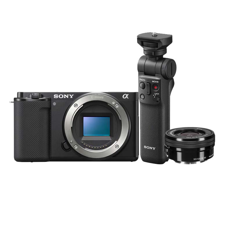 Sony Vlogging-Kamera ZV-E10 + 16-50 Vlogging-Griff Bluetooth + GP-VPT2BT Kamera - Express mm