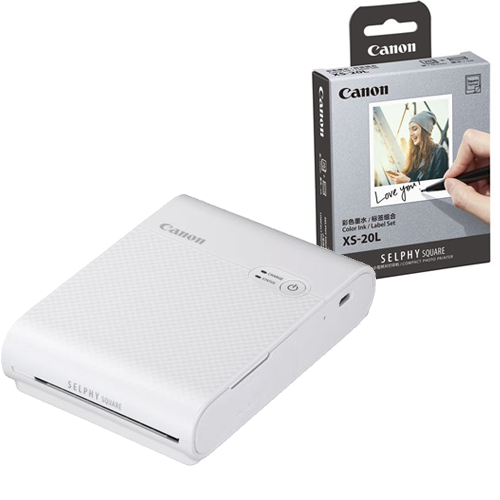 Express Canon Square QX - SELPHY Bundle + 10 Kamera Weiß Papier