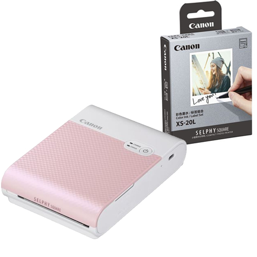 - QX Square Bundle Kamera SELPHY Canon 10 Pink Express + Papier
